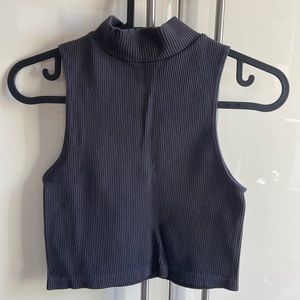 Zara gray crop top! Super flattering ribbed material